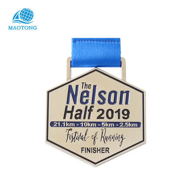 Custom Zinc Alloy Silver Plating Competition Medal