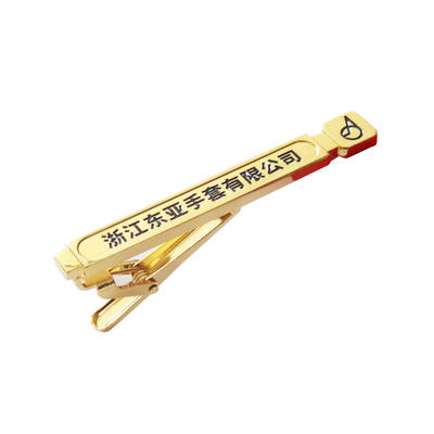 High quality custom gold metal  Men's cufflinks and tie clip